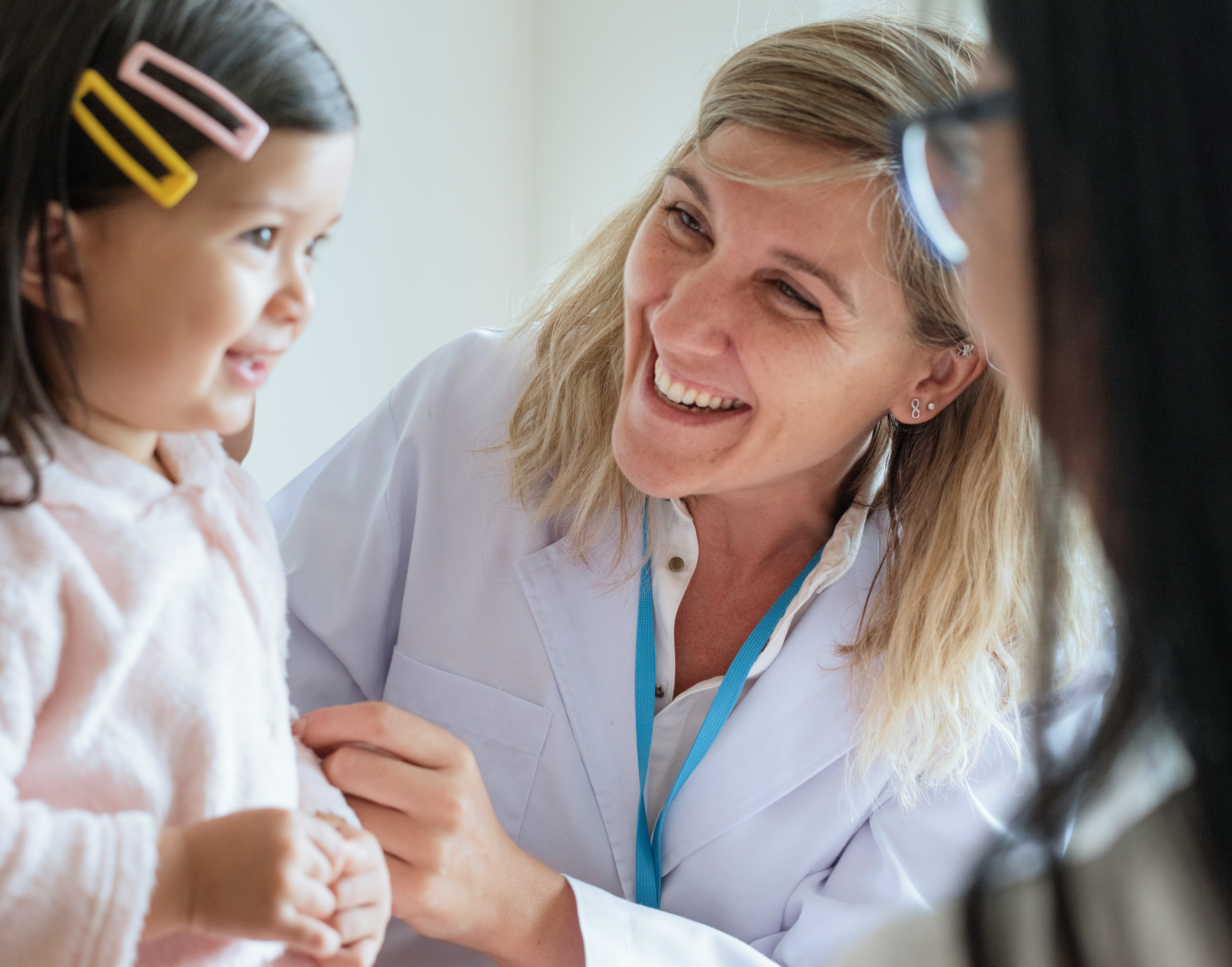 Doctor with little girl
